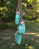 Amazonite Copper Electroformed Necklace