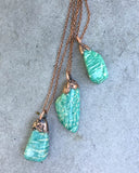 Amazonite Copper Electroformed Necklace