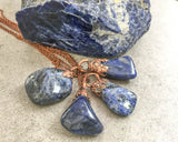 Sodalite Copper Electroformed Pendant