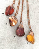 Mookaite Jasper Electroformed Copper Pendant