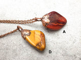 Mookaite Jasper Electroformed Copper Pendant