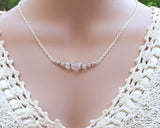 Rose Quartz Peace & Harmony Bar Necklace