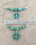 Turquoise Howlite Peace Necklace