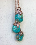 Chrysocolla Copper Electroformed Pendant