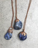 Sodalite Copper Electroformed Pendant