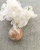 Peach Moonstone Necklace