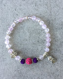 Rose Quartz Mala Bracelet, Essential Oil Bracelet