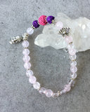 Rose Quartz Mala Bracelet, Essential Oil Bracelet