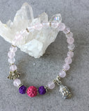 Rose Quartz Mala Bracelet, Essential Oil Bracelet