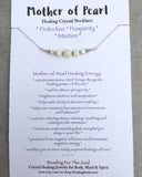 Mother of Pearl Goddess Protection Bar Necklace / Healing Energy Minimalist Necklace / Chakra Yoga Necklace / Reiki Jewelry