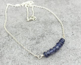 Iolite Bar Necklace