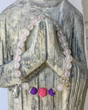 Rose Quartz Mala Bracelet, Essential Oil Bracelet