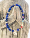 Lapis Lazuli Bracelet with Chakra Stones, 3rd Eye Chakra Mala