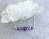 Amethyst Meditation Bar Necklace