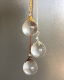 Clear Quartz Crystal Ball Necklace