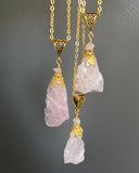 Raw Rose Quartz Love Necklace