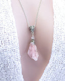 Raw Rose Quartz Love Necklace