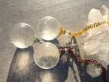 Clear Quartz Crystal Ball Necklace