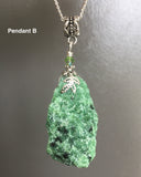 Raw Zoisite Necklace Pendant