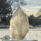 Natural Clear Quartz Generator with Fairy Frost and Rainbows, 550g