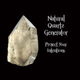 Natural Clear Quartz Generator with Fairy Frost and Rainbows, 550g