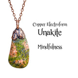 Unakite Copper Electroformed Pendant