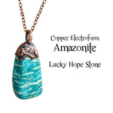 Amazonite Copper Electroformed Necklace