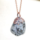 Tourmalinated Quartz Electroformed Necklace  