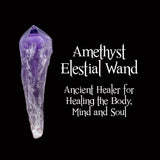 Amethyst Elestial Root Wand