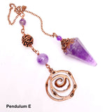 Amethyst and Copper Pendulum