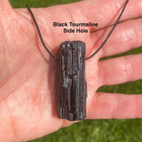 Natural Raw Black Tourmaline Pendant