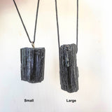 Natural Raw Black Tourmaline Pendant