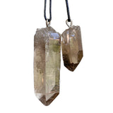 Large Raw Smokey Quartz Point Pendant