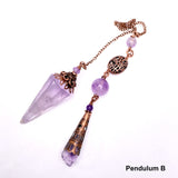 Amethyst and Copper Pendulum