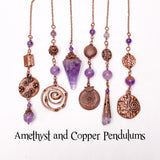 Amethyst and Copper Pendulum