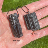 Natural Raw Black Tourmaline Pendant