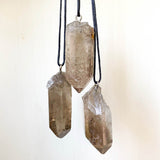 Large Raw Smokey Quartz Point Pendant