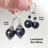 Shungite Healing Earrings, EMF Protection, Purifying Detoxifying, Miracle Stone