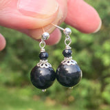 Shungite Healing Earrings, EMF Protection, Purifying Detoxifying, Miracle Stone