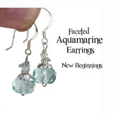 Faceted Aquamarine Earrings