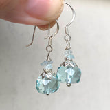 Faceted Aquamarine Earrings