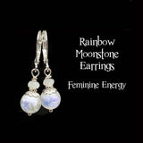 Rainbow Moonstone Earrings