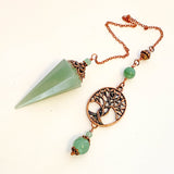 Aventurine Pendulum, Copper Tree of Life