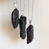 Natural Raw Black Tourmaline Protection Necklace