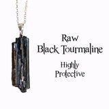 Natural Raw Black Tourmaline Protection Necklace