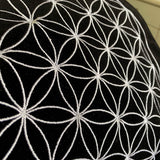 Velvet Grid Cloth with Embroidered Flower Of Life