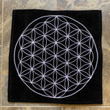 Velvet Grid Cloth with Embroidered Flower Of Life