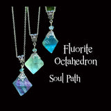 Fluorite Octahedron Crystal Necklace