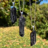 Natural Raw Black Tourmaline Protection Necklace