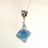 Fluorite Octahedron Crystal Necklace